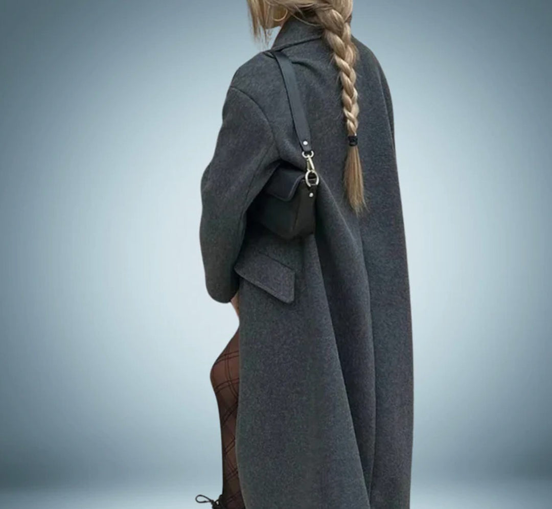 Women's Belted Longline Open-Front Trench Coat