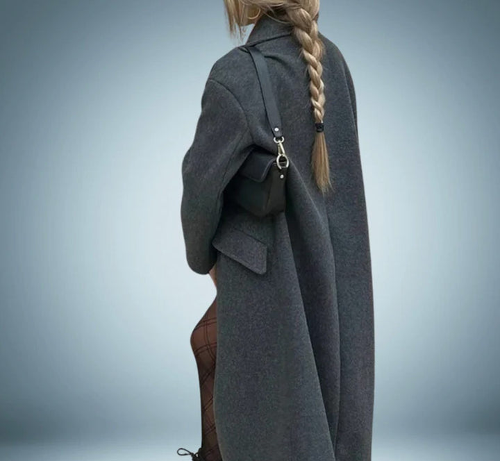 Women's Belted Longline Open-Front Trench Coat