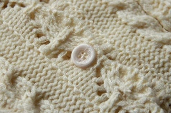 Women's Cable-Knit Button-Front Textured Cardigan Jumper