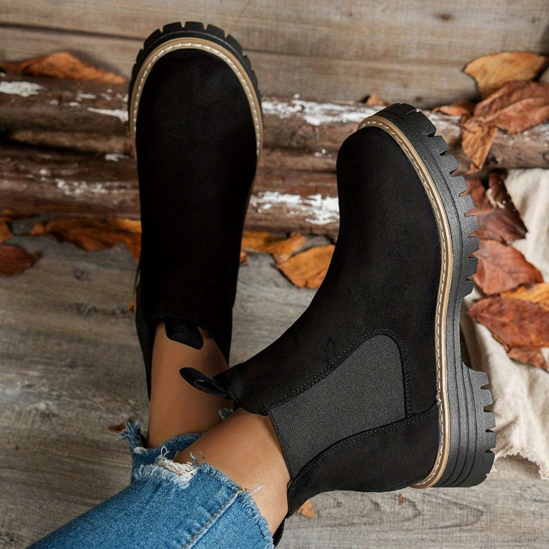 Women's Chunky-Sole Chelsea Slip-On Ankle Boots