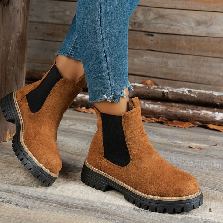 Women's Chunky-Sole Chelsea Slip-On Ankle Boots