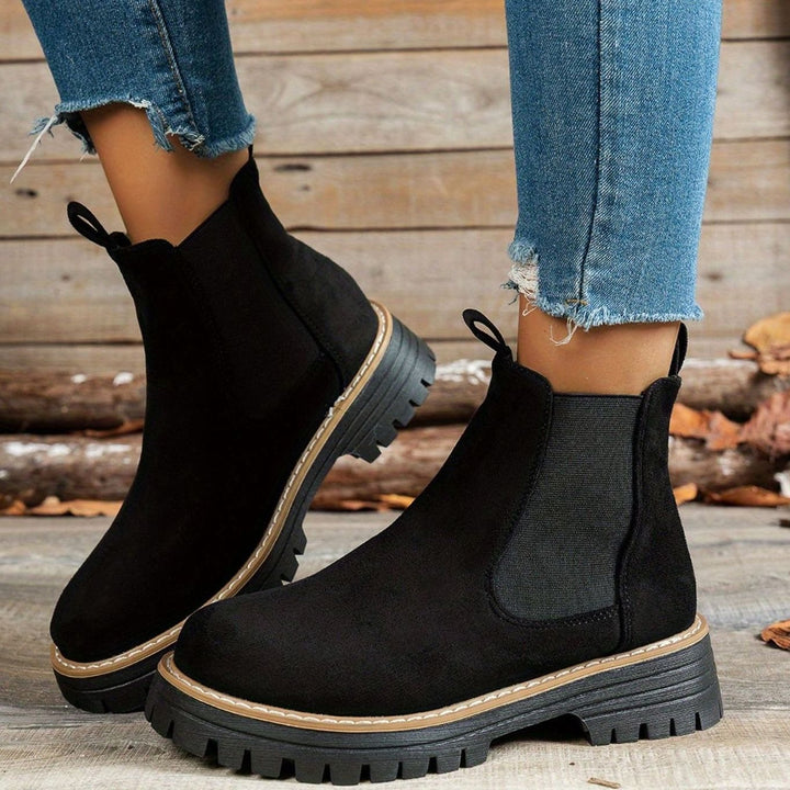 Women's Chunky-Sole Chelsea Slip-On Ankle Boots