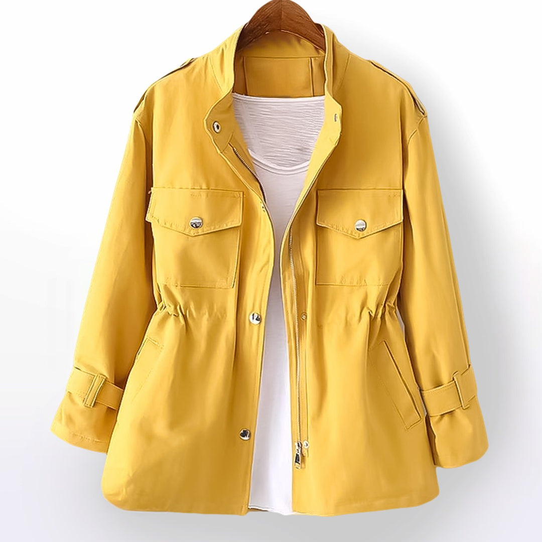 Women's Cinched-Waist Drawstring Trench Coat
