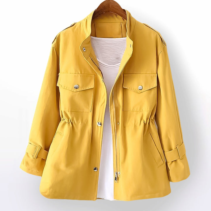 Women's Cinched-Waist Drawstring Trench Coat