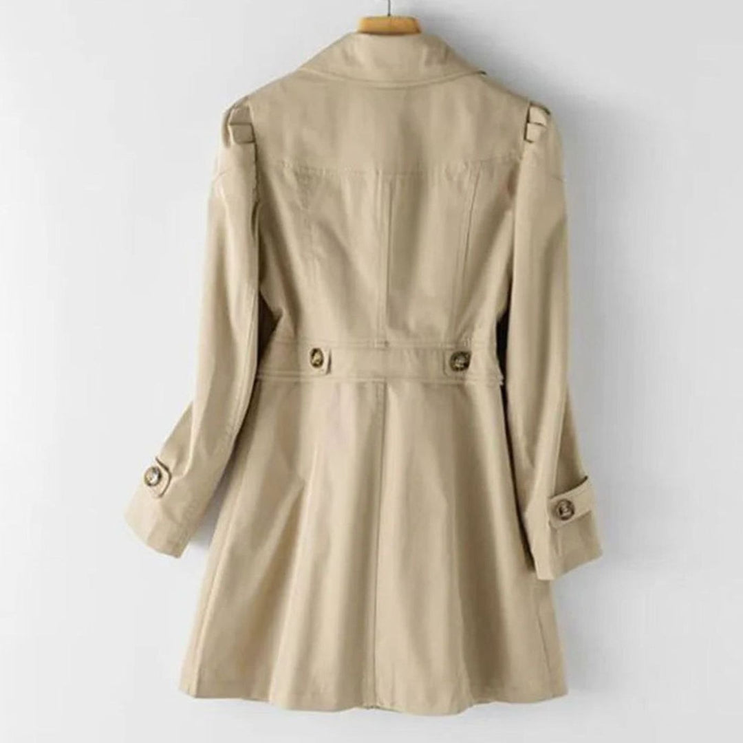 Women's Classic Belted Single-Breasted Mid-Length Trench Coat