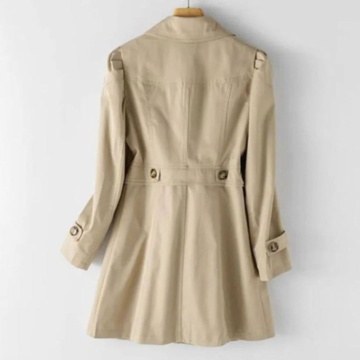 Women's Classic Belted Single-Breasted Mid-Length Trench Coat