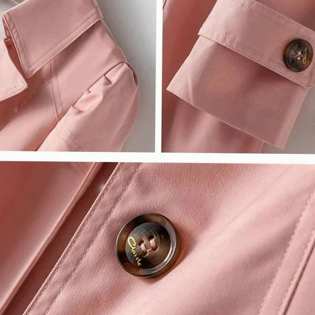 Women's Classic Button-Up Long-Line Trench Coat