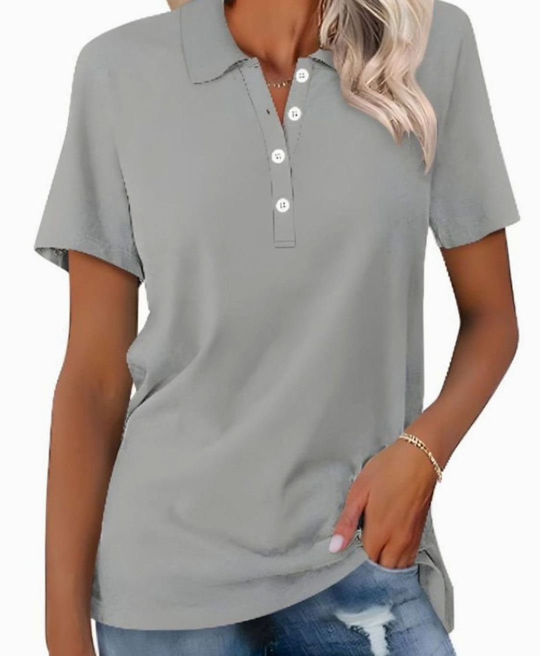 Women's Cotton Blend Short Sleeve Classic Polo Shirt