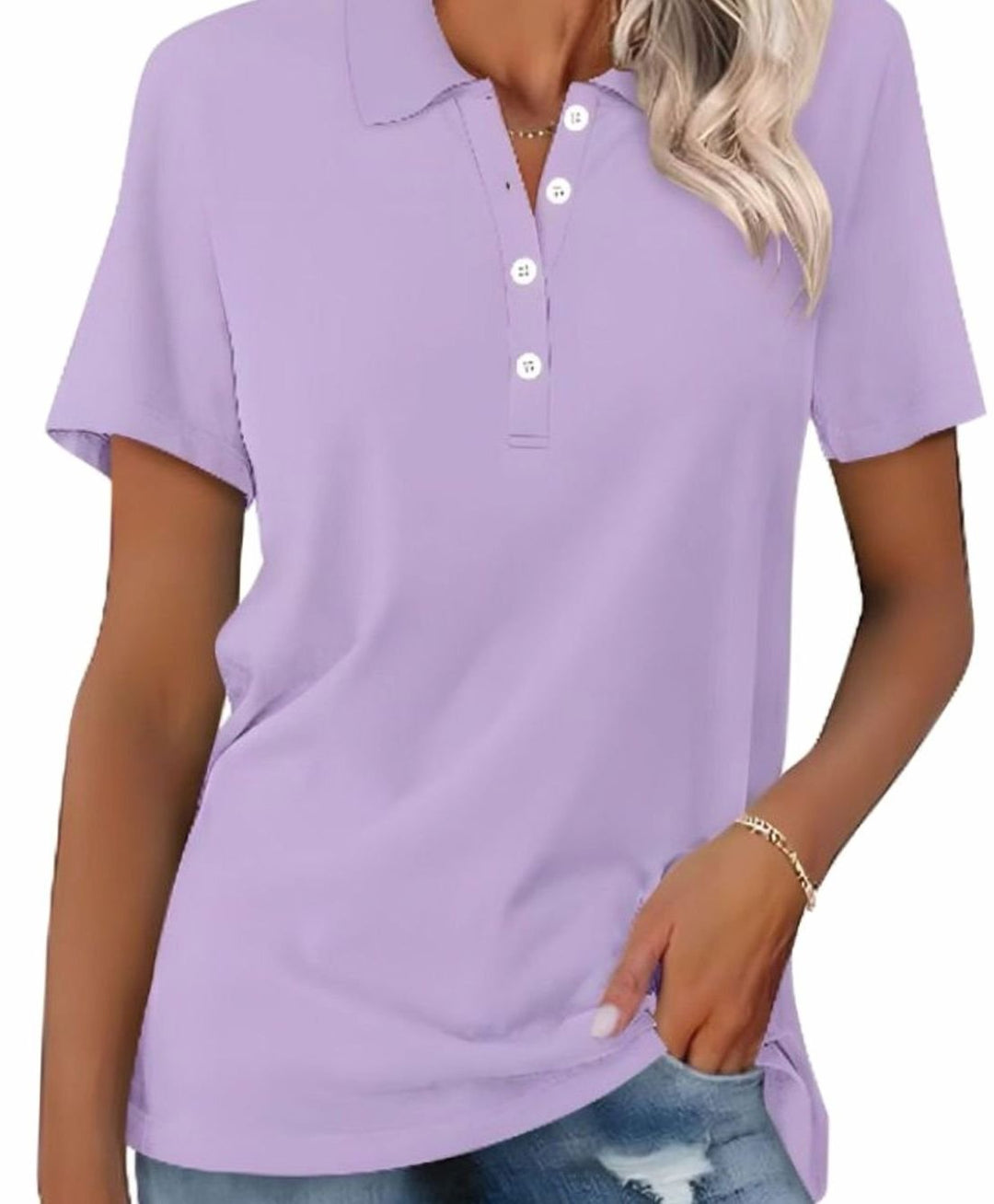 Women's Cotton Blend Short Sleeve Classic Polo Shirt