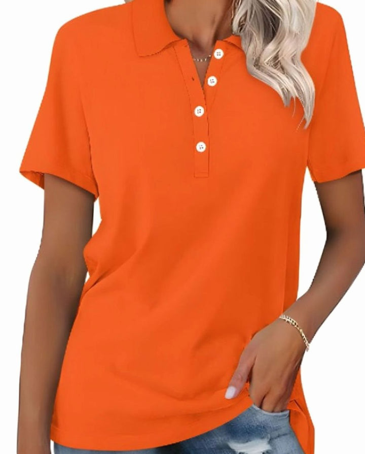 Women's Cotton Blend Short Sleeve Classic Polo Shirt