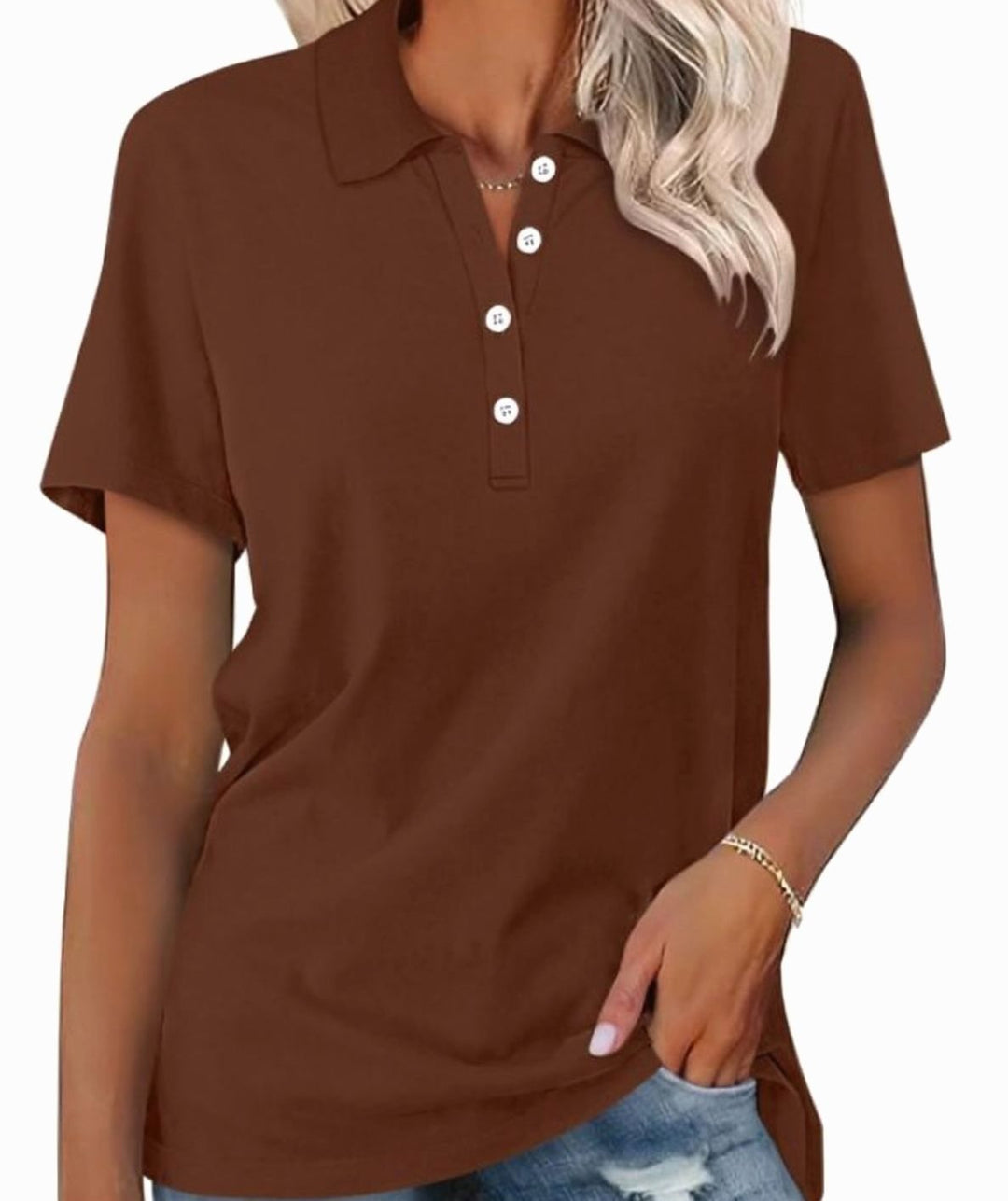 Women's Cotton Blend Short Sleeve Classic Polo Shirt