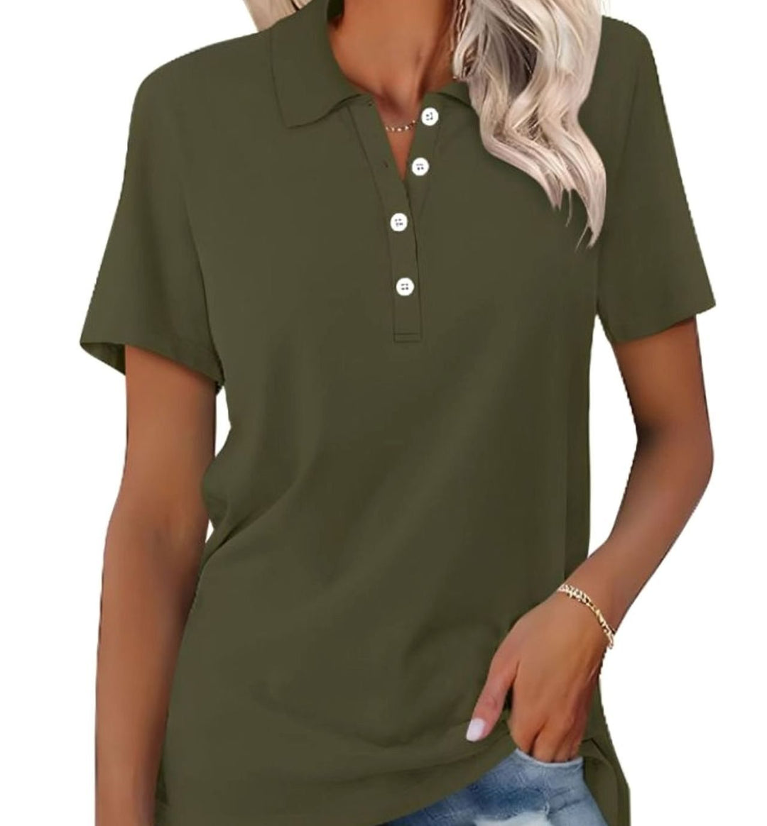 Women's Cotton Blend Short Sleeve Classic Polo Shirt
