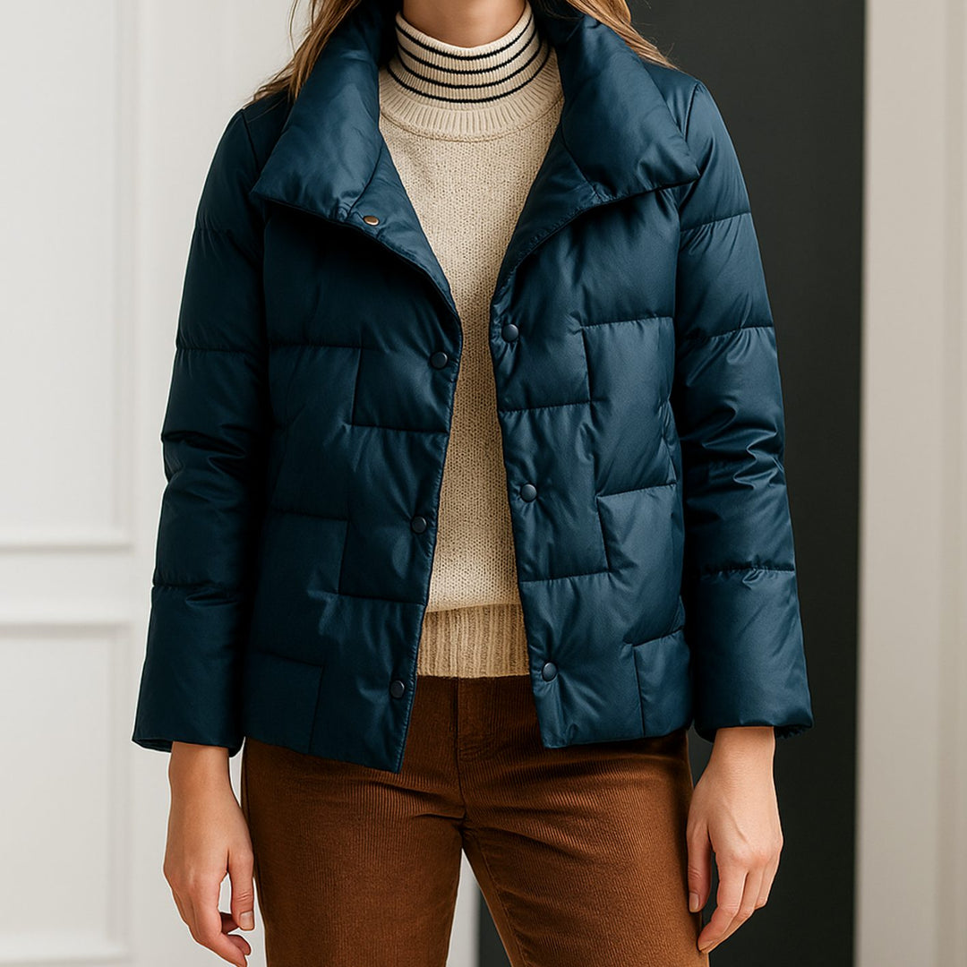 Women's Cotton-Fill Quilted Puffer Jacket Water-Resistant