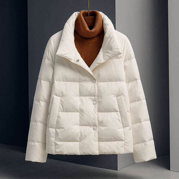 Women's Cotton-Fill Quilted Puffer Jacket Water-Resistant - White