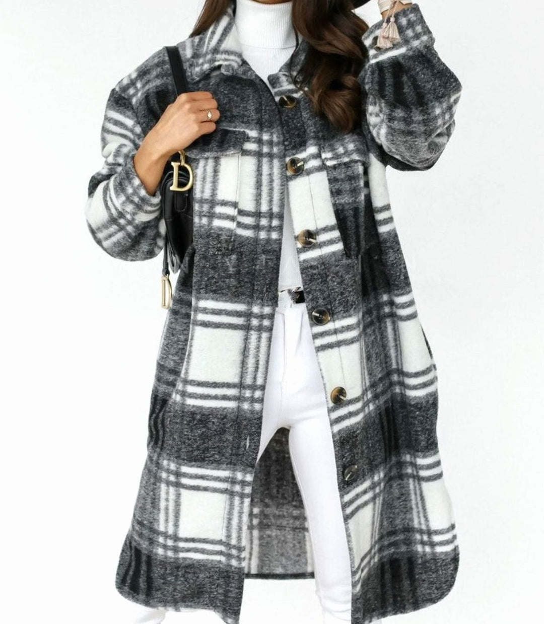 Women's Double-Breasted Belted Longline Trench Coat, Navy Blue