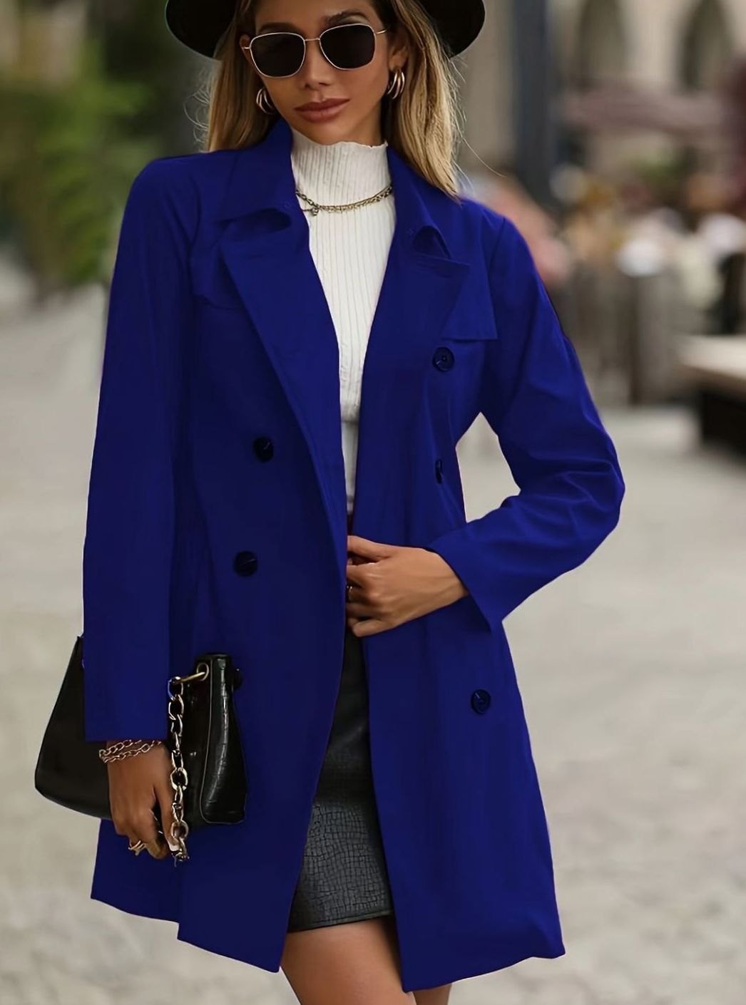 Women's Double-Breasted Belted Trench Coat II