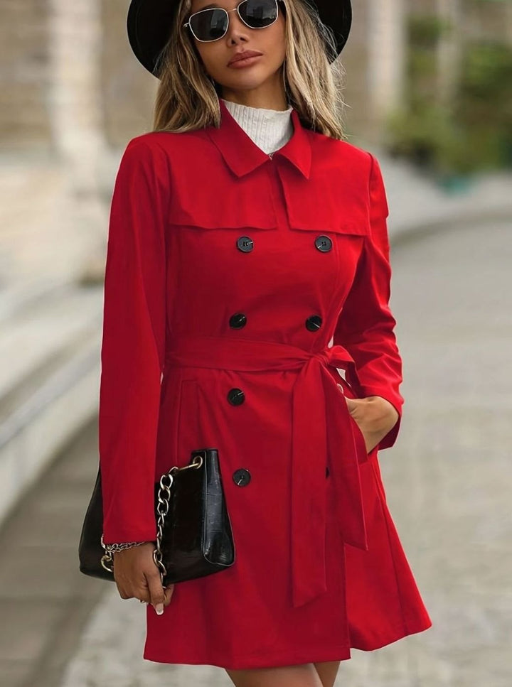 Women's Double-Breasted Belted Trench Coat II
