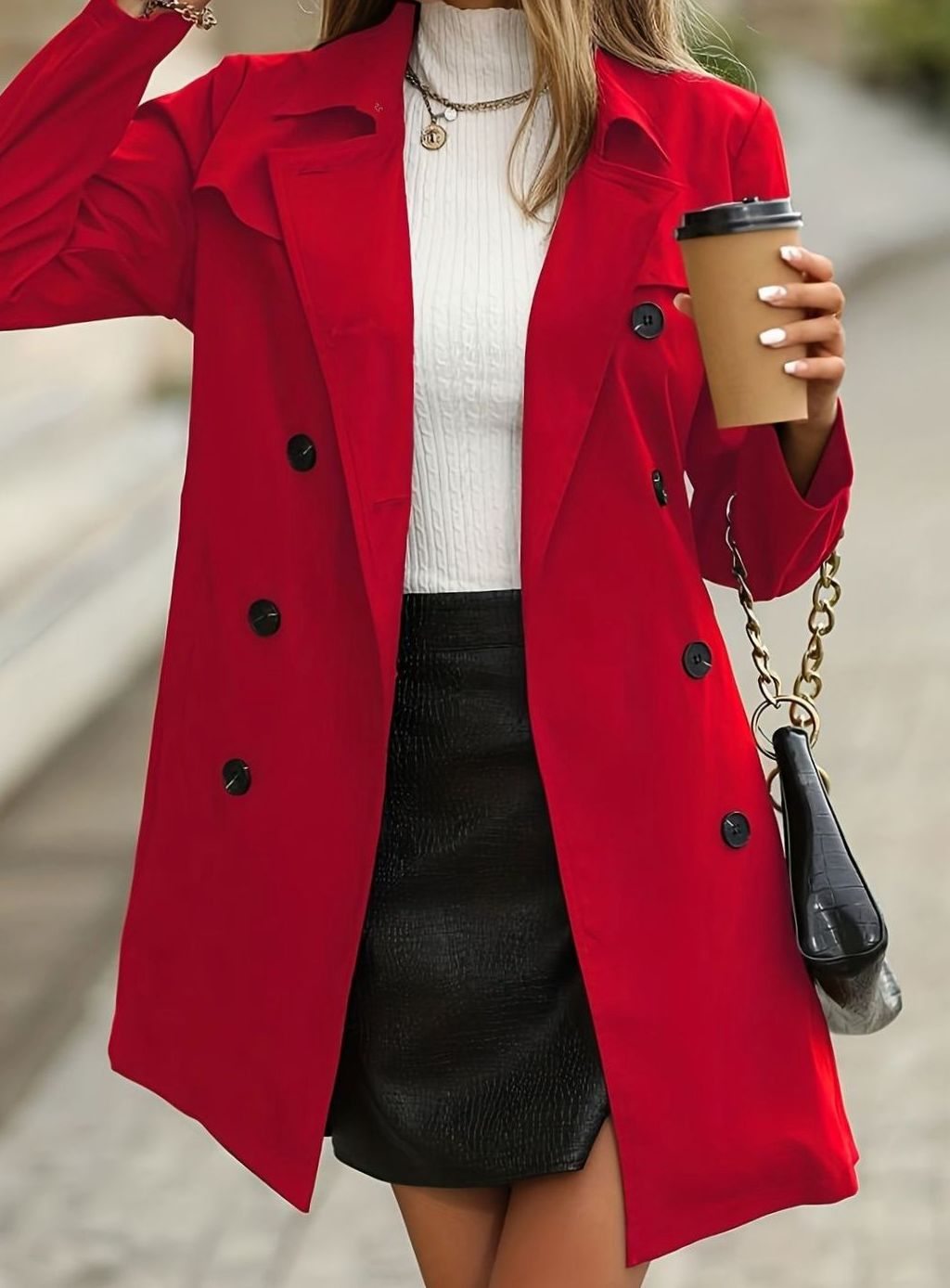 Women's Double-Breasted Belted Trench Coat II