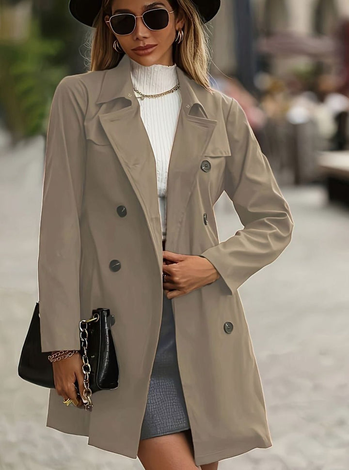 Women's Double-Breasted Belted Trench Coat II