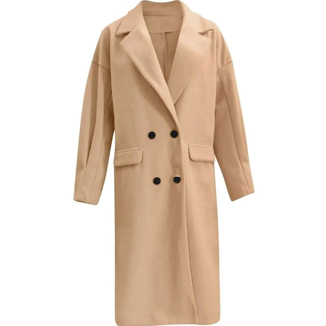Women's Double-Breasted Mid-Length Oversized Trench Coat