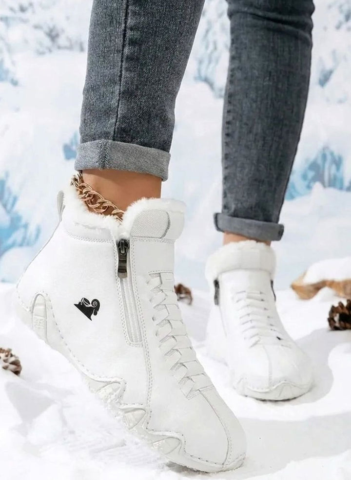 Women's Faux-Fur Lined Wide-Fit Zip-Up Winter Ankle Boots