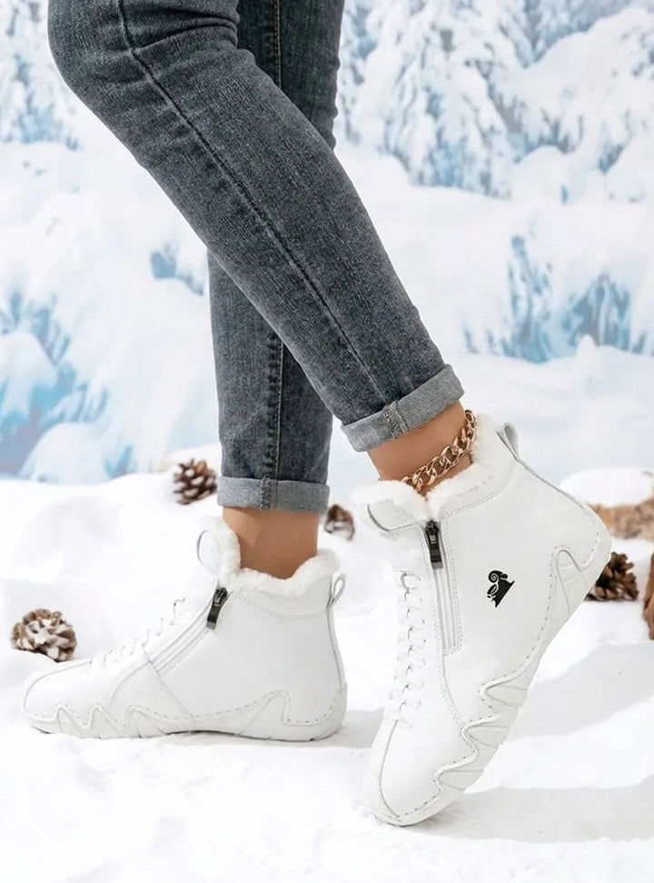 Women's Faux-Fur Lined Wide-Fit Zip-Up Winter Ankle Boots