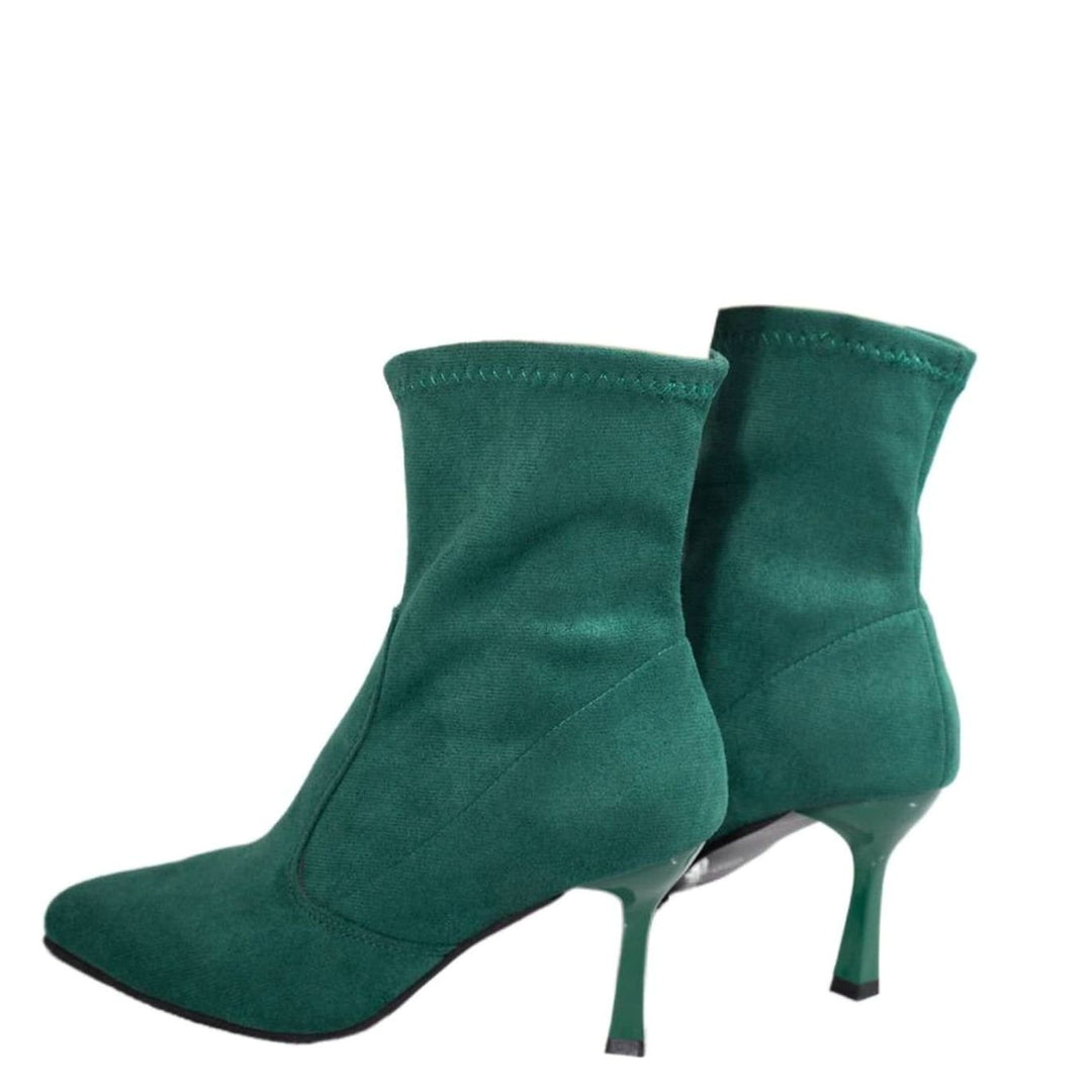 Women's Faux Suede Pointed-Toe Stiletto Ankle Boots