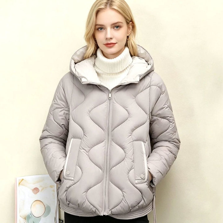Women's Hooded Boxy Quilted Short Puffer Jacket