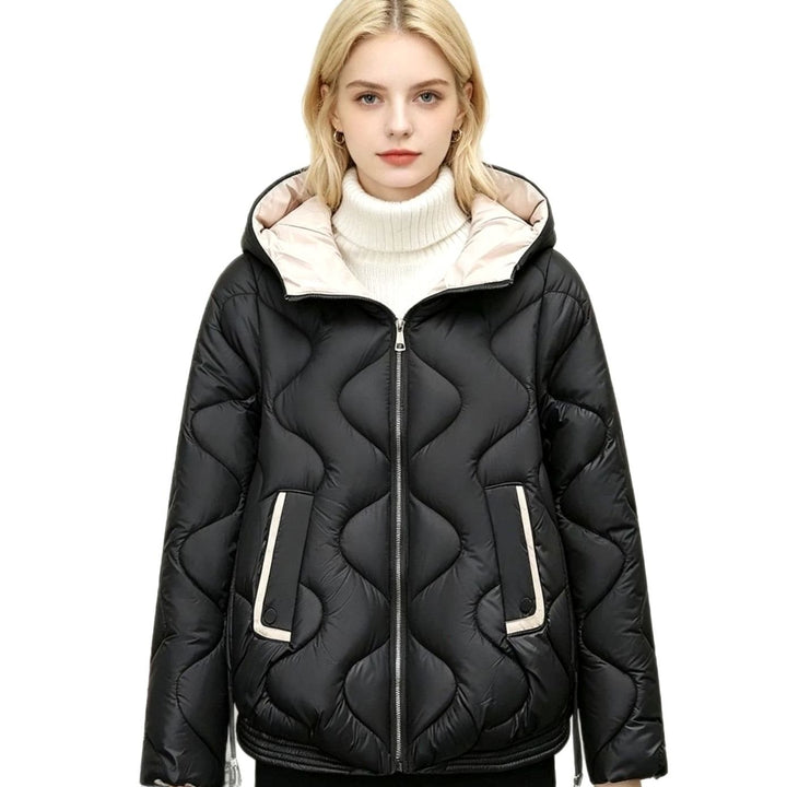 Women's Hooded Boxy Quilted Short Puffer Jacket