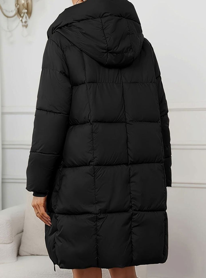 Women's Hooded Longline Quilted Puffer Coat