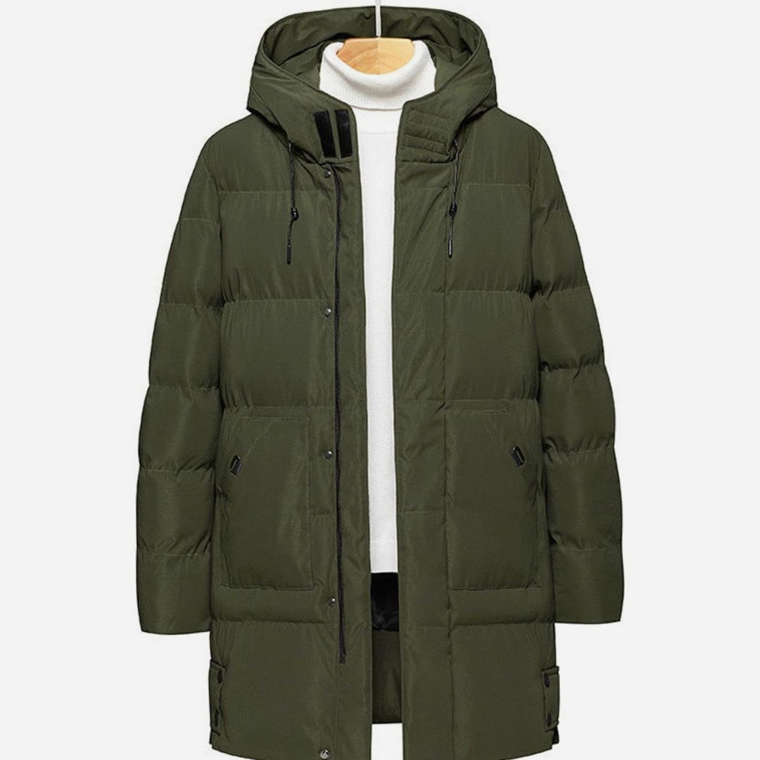 Women's Hooded Quilted Puffer Coat Water-Resistant Long Winter Jacket