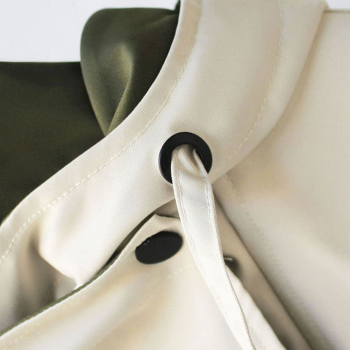Women's Hooded Water-Repellent Elasticated-Waist Trench Coat