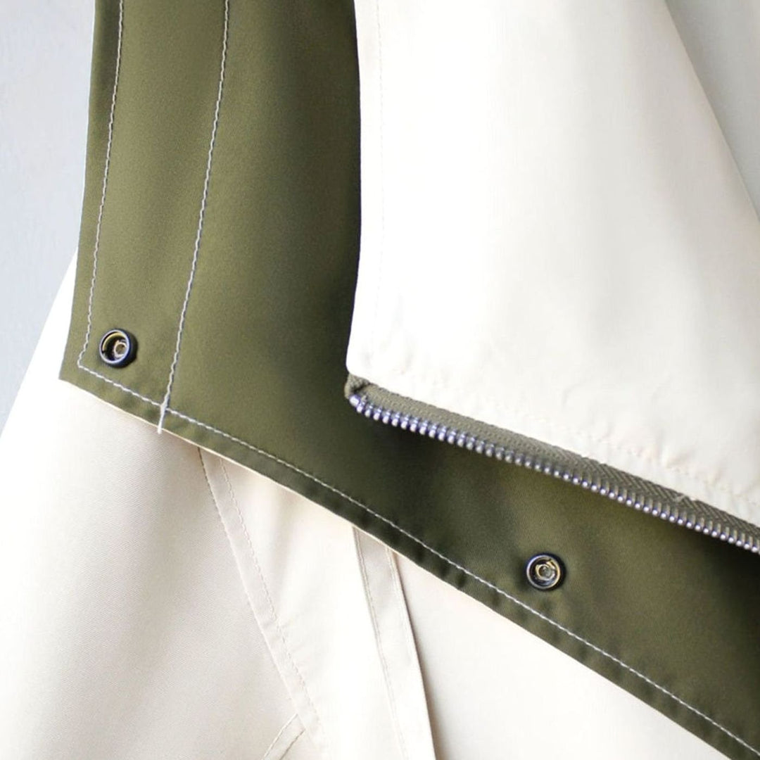 Women's Hooded Water-Repellent Elasticated-Waist Trench Coat