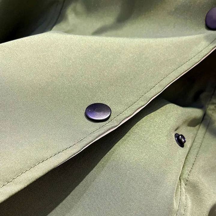 Women's Hooded Water-Repellent Elasticated-Waist Trench Coat