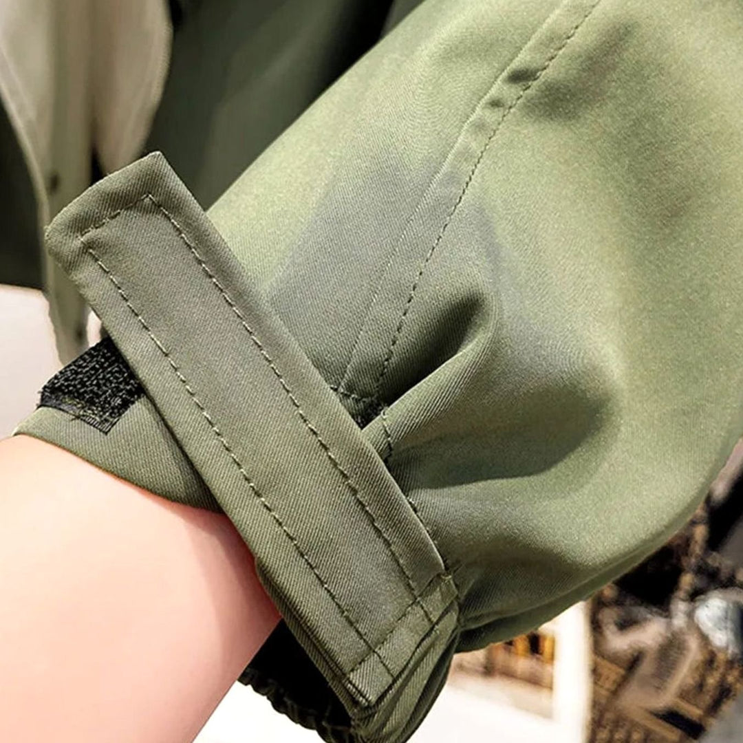 Women's Hooded Water-Repellent Elasticated-Waist Trench Coat