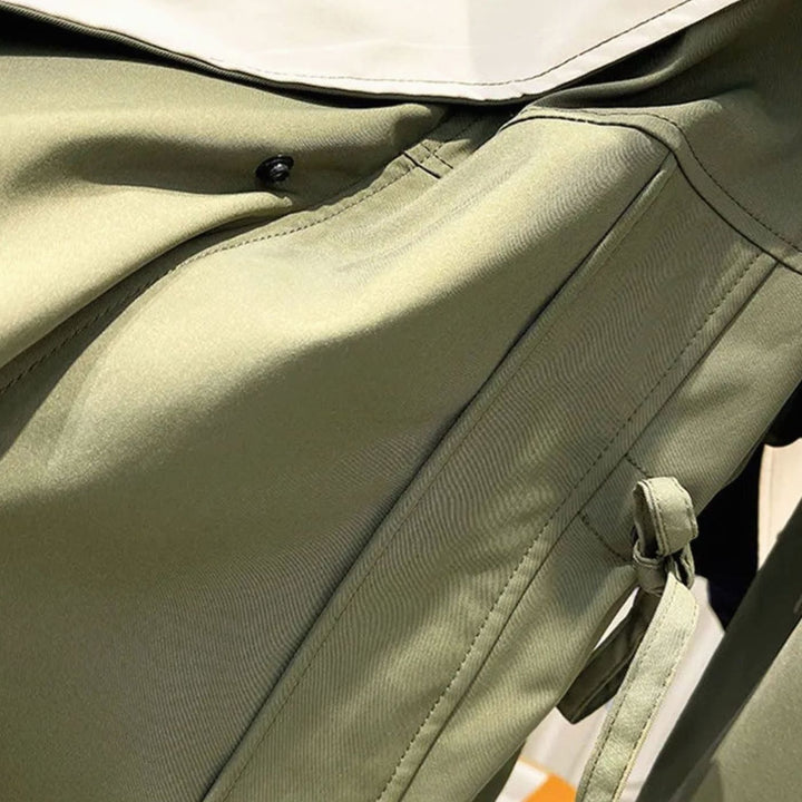Women's Hooded Water-Repellent Elasticated-Waist Trench Coat