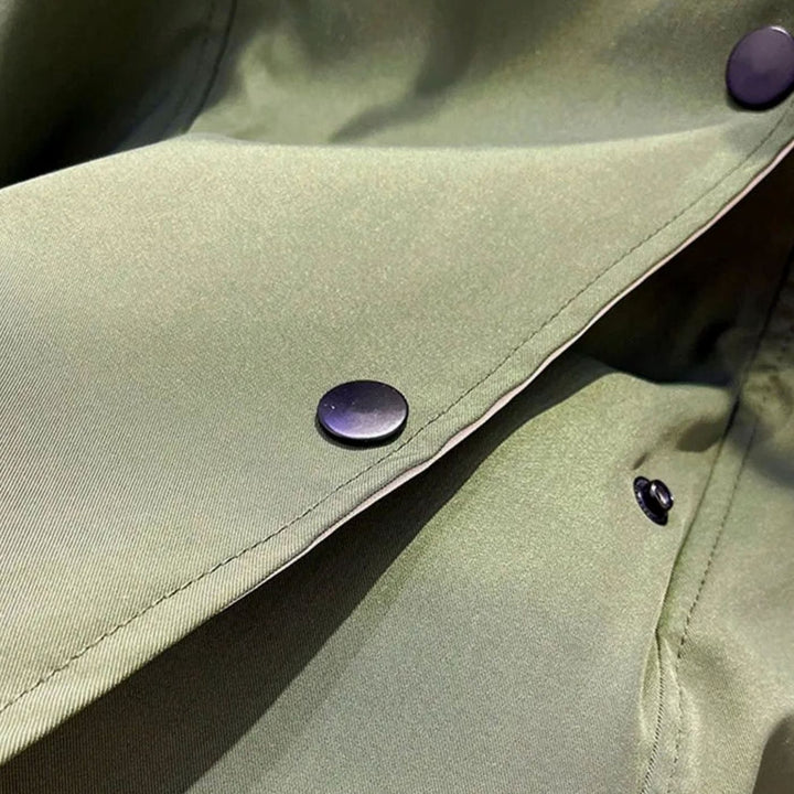 Women's Hooded Water-Resistant Elasticated-Waist Trench Coat