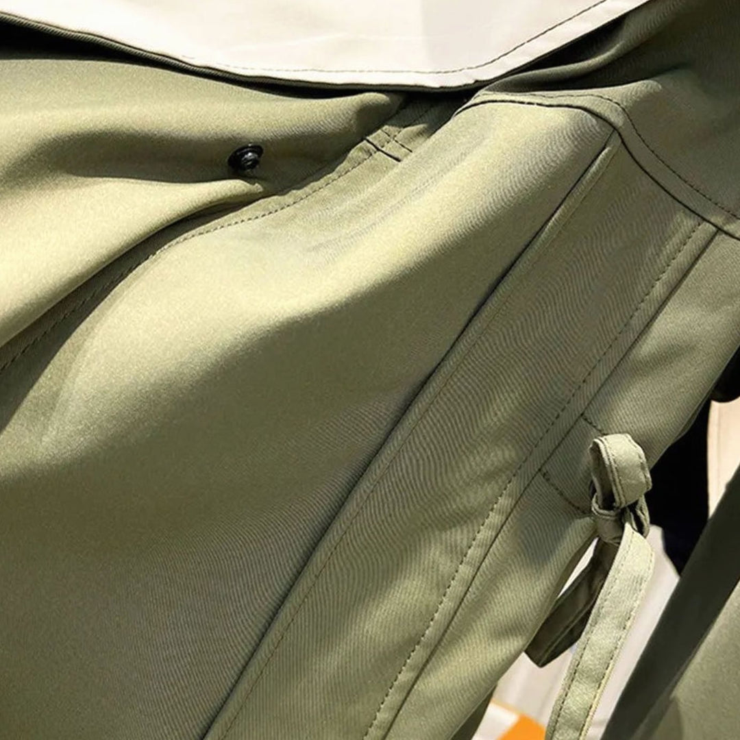 Women's Hooded Water-Resistant Elasticated-Waist Trench Coat