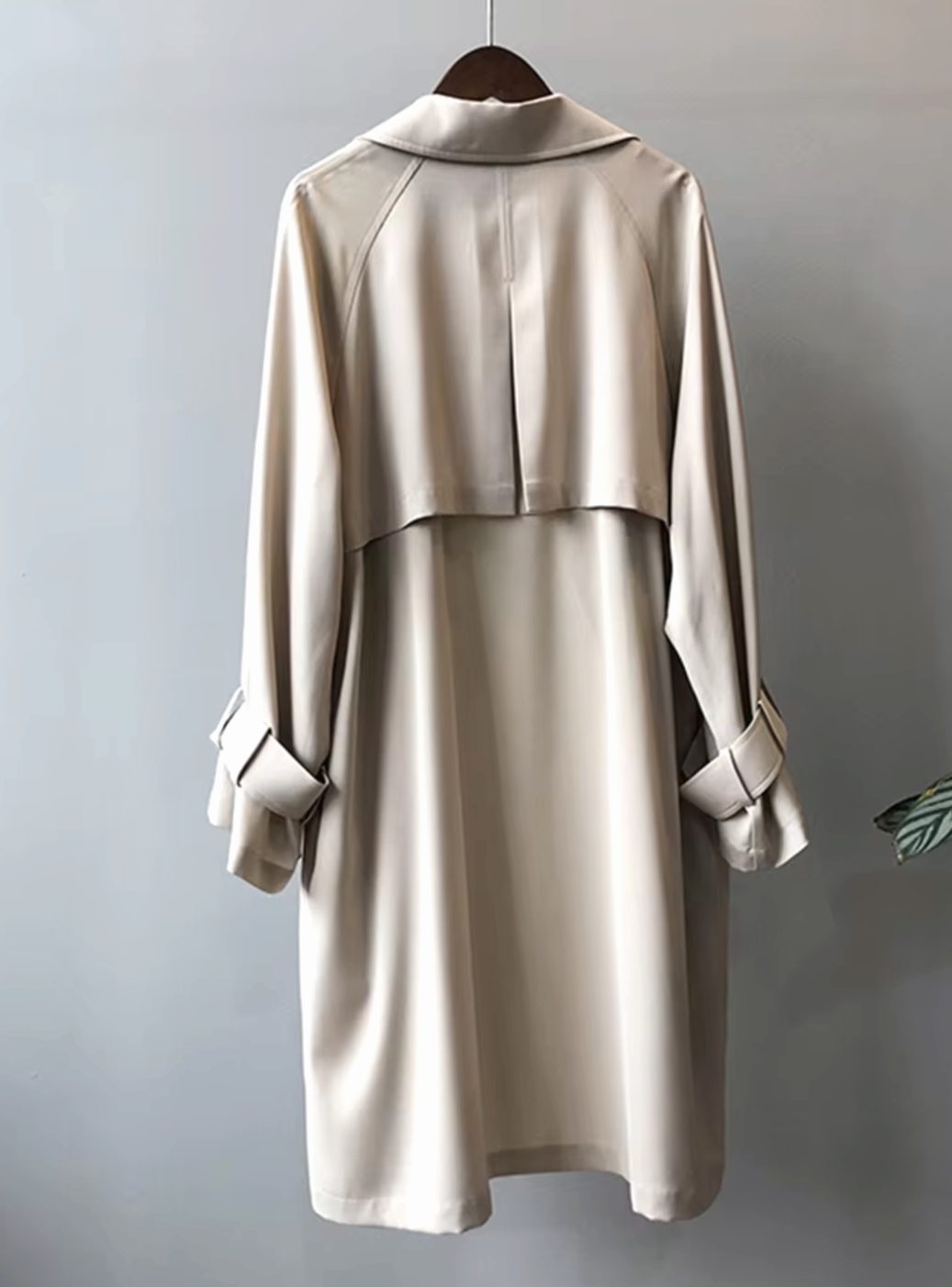 Women's Knee-Length Belted Trench Coat