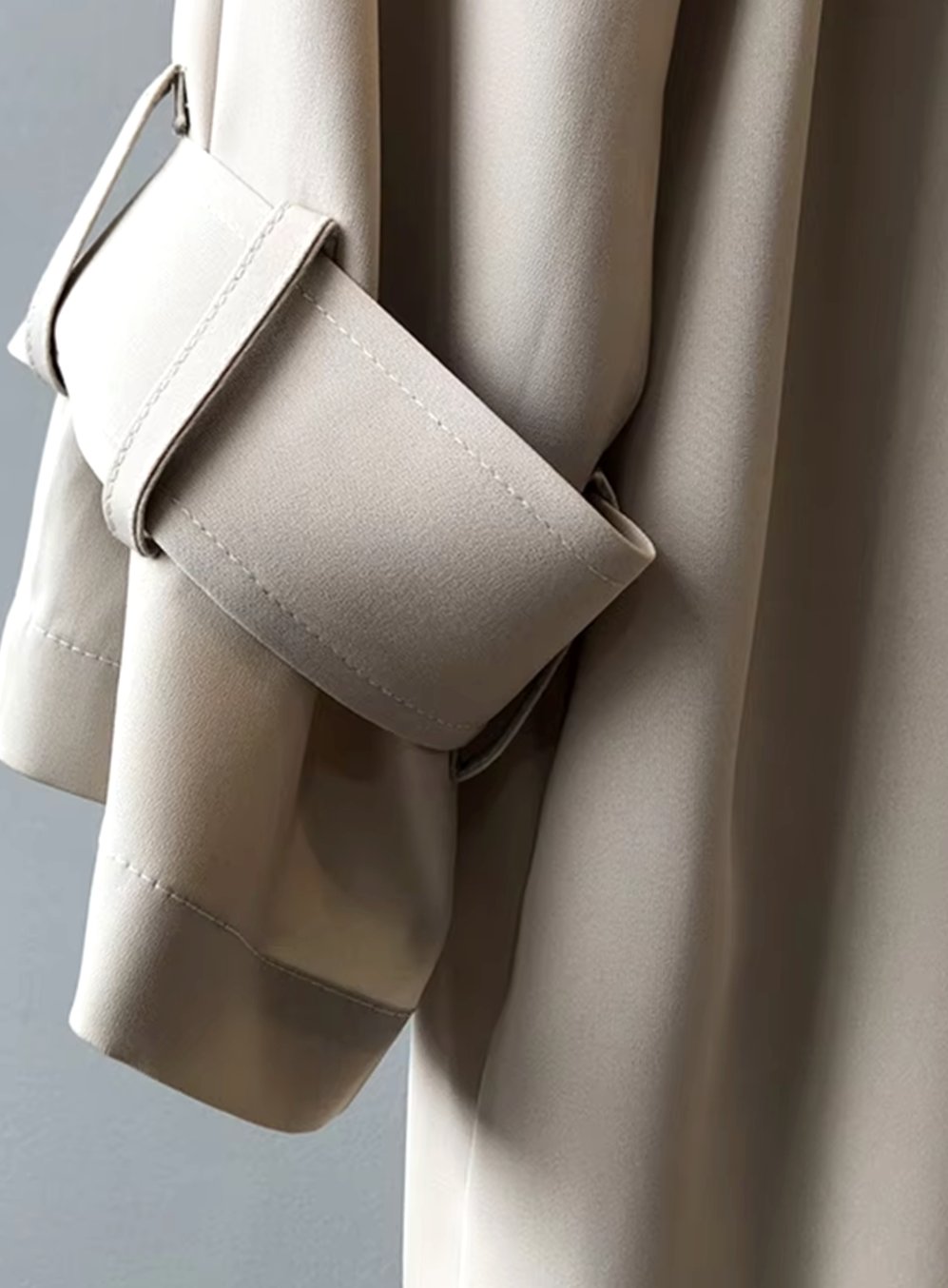 Women's Knee-Length Belted Trench Coat