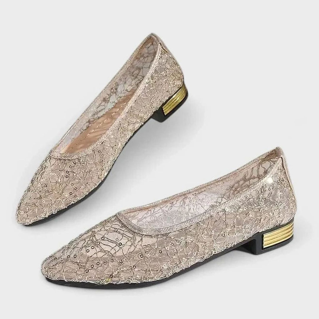 Women's Lightweight Orthopedic Lace Slip-On Ballet Flats