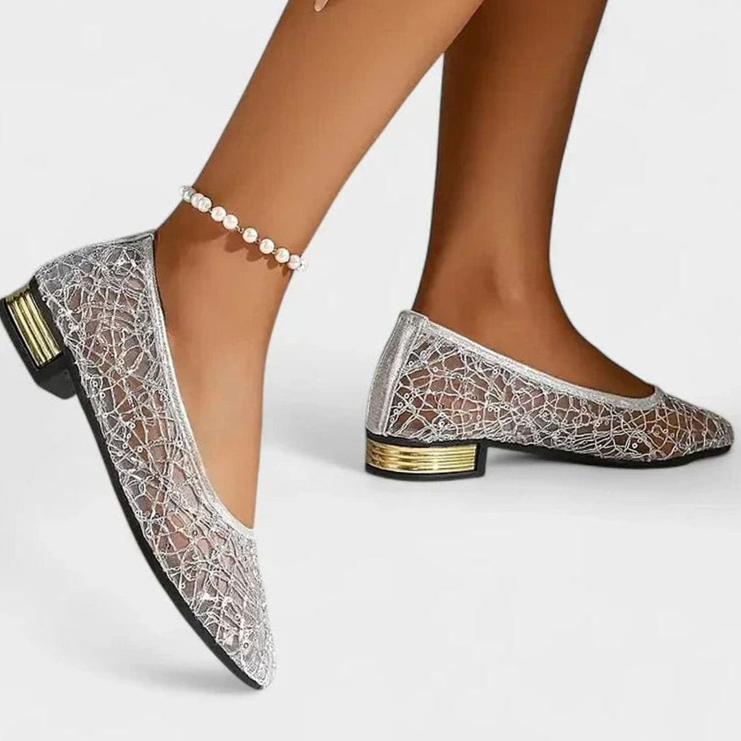 Women's Lightweight Orthopedic Lace Slip-On Ballet Flats