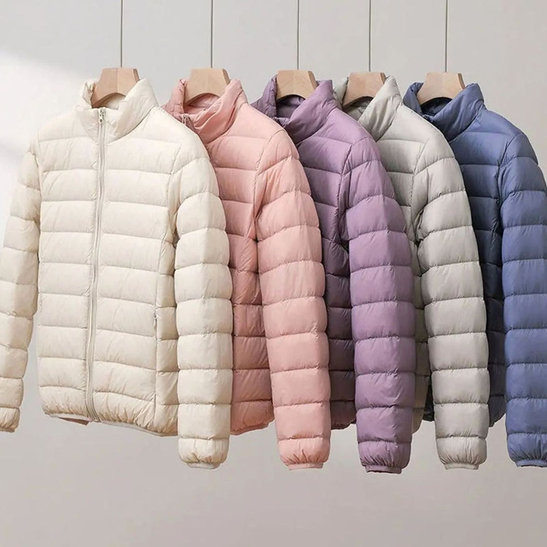 Women's Lightweight Quilted Puffer Jacket Stand Collar Coat