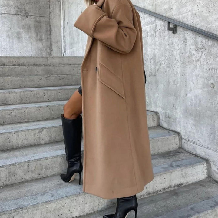 Women's Long Oversized Lapel Trench Coat