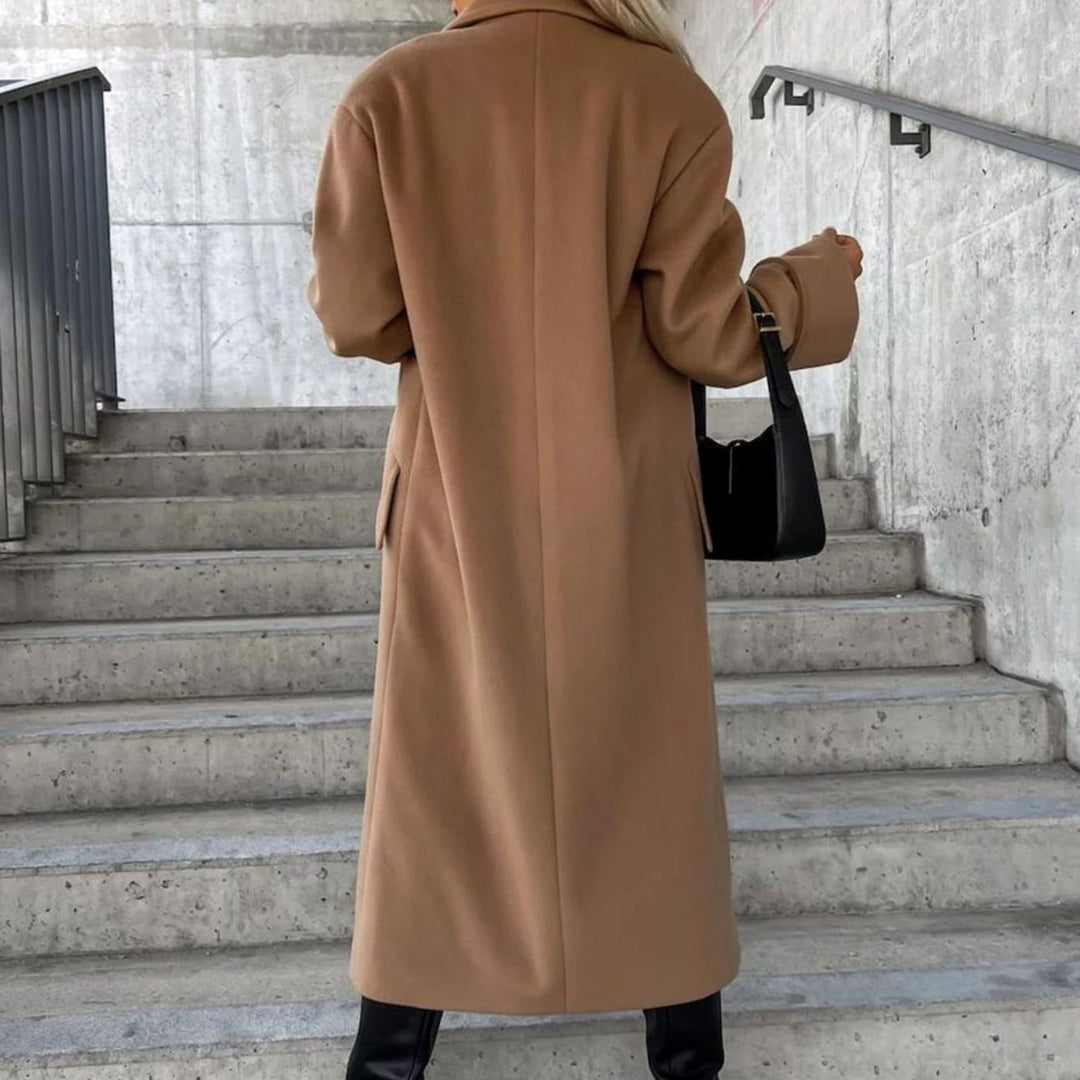 Women's Long Oversized Lapel Trench Coat