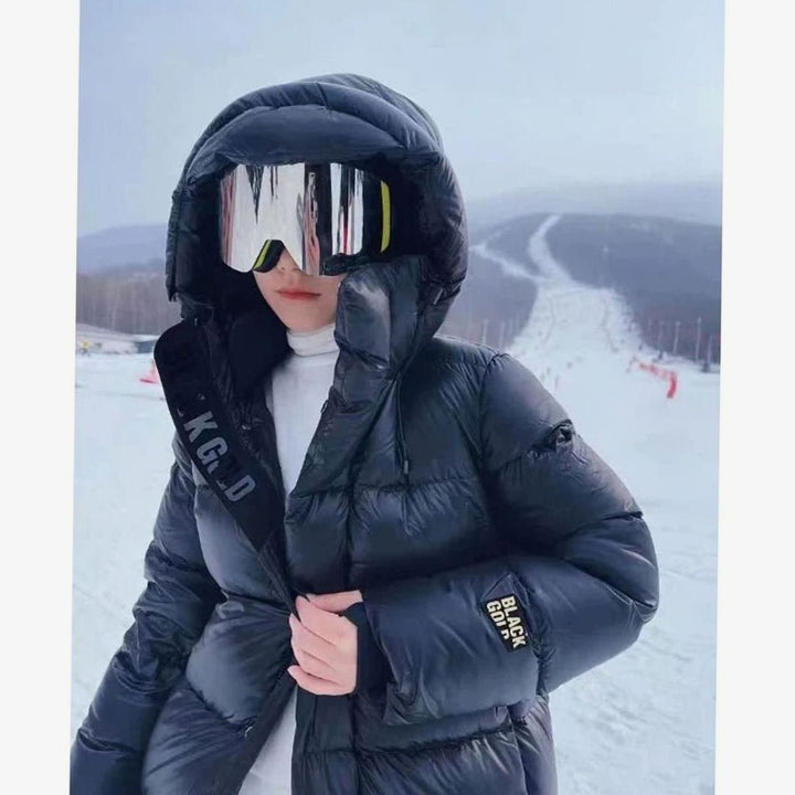 Women's Longline Hooded Duck Down Puffer Coat