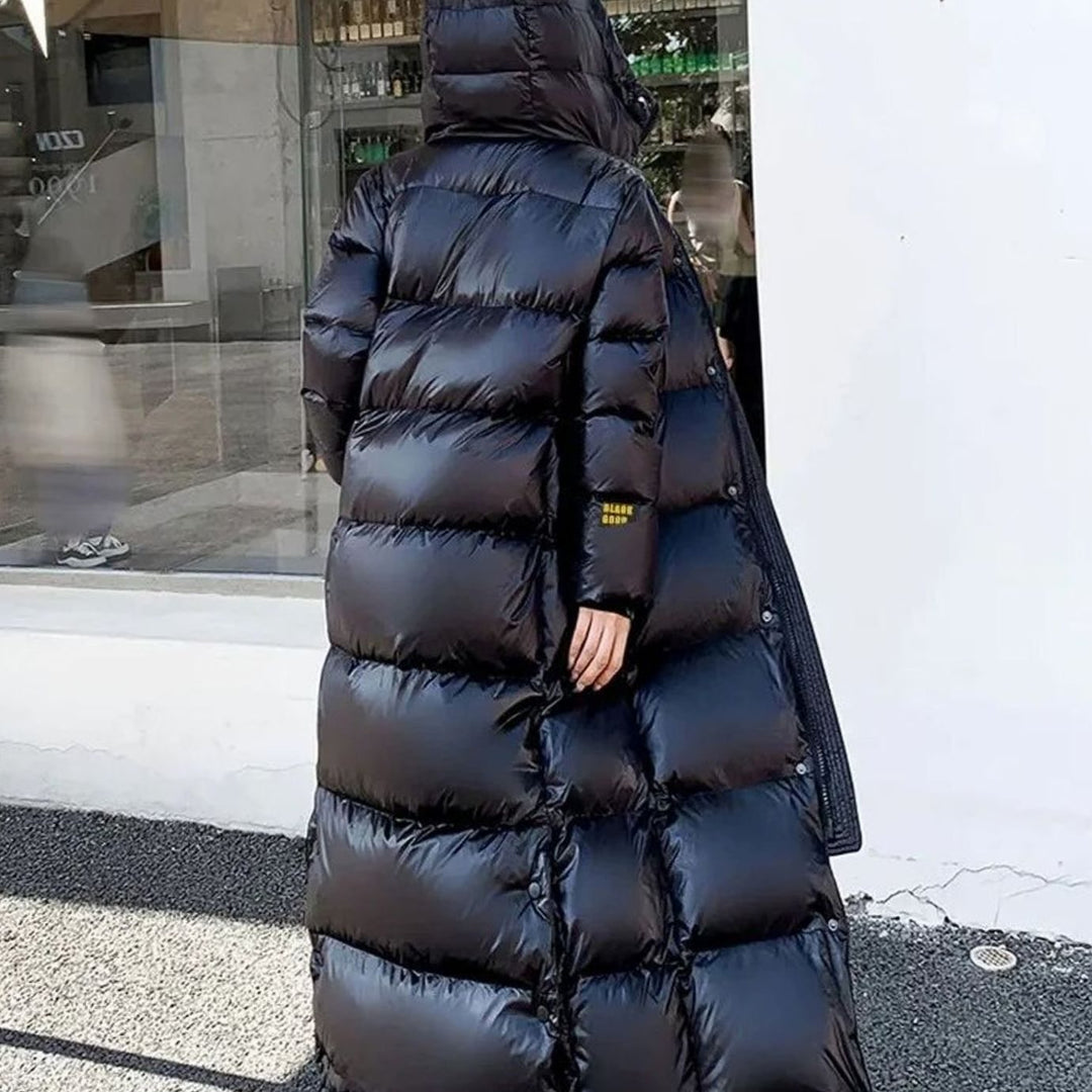 Women's Longline Hooded Duck Down Puffer Coat