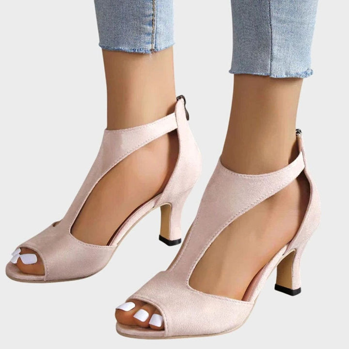 Women's Orthopaedic Peep-Toe Block-Heel Cut-Out Sandals