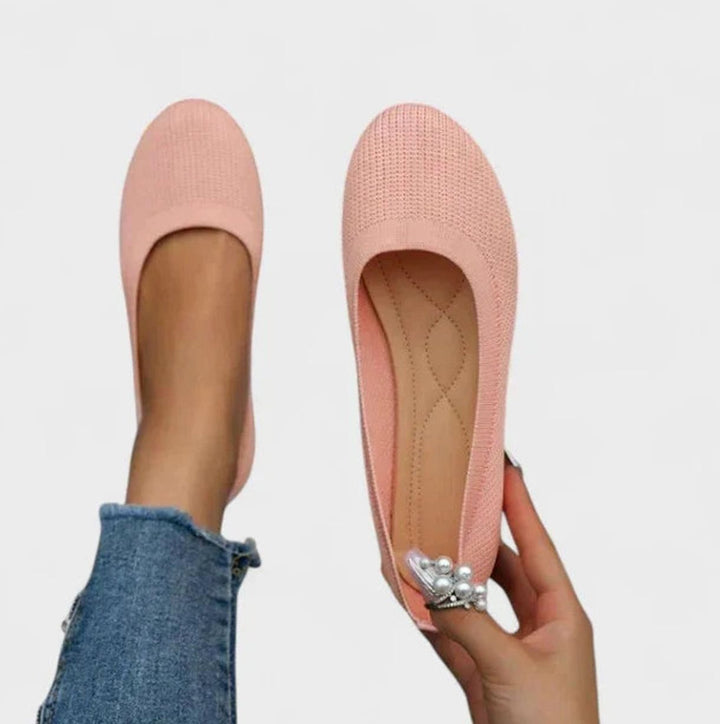 Women's Orthopedic Arch Support Slip-On Knit Flats - Pink