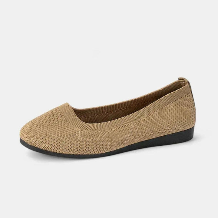 Women's Orthopedic Arch Support Slip-On Knit Flats - Khaki